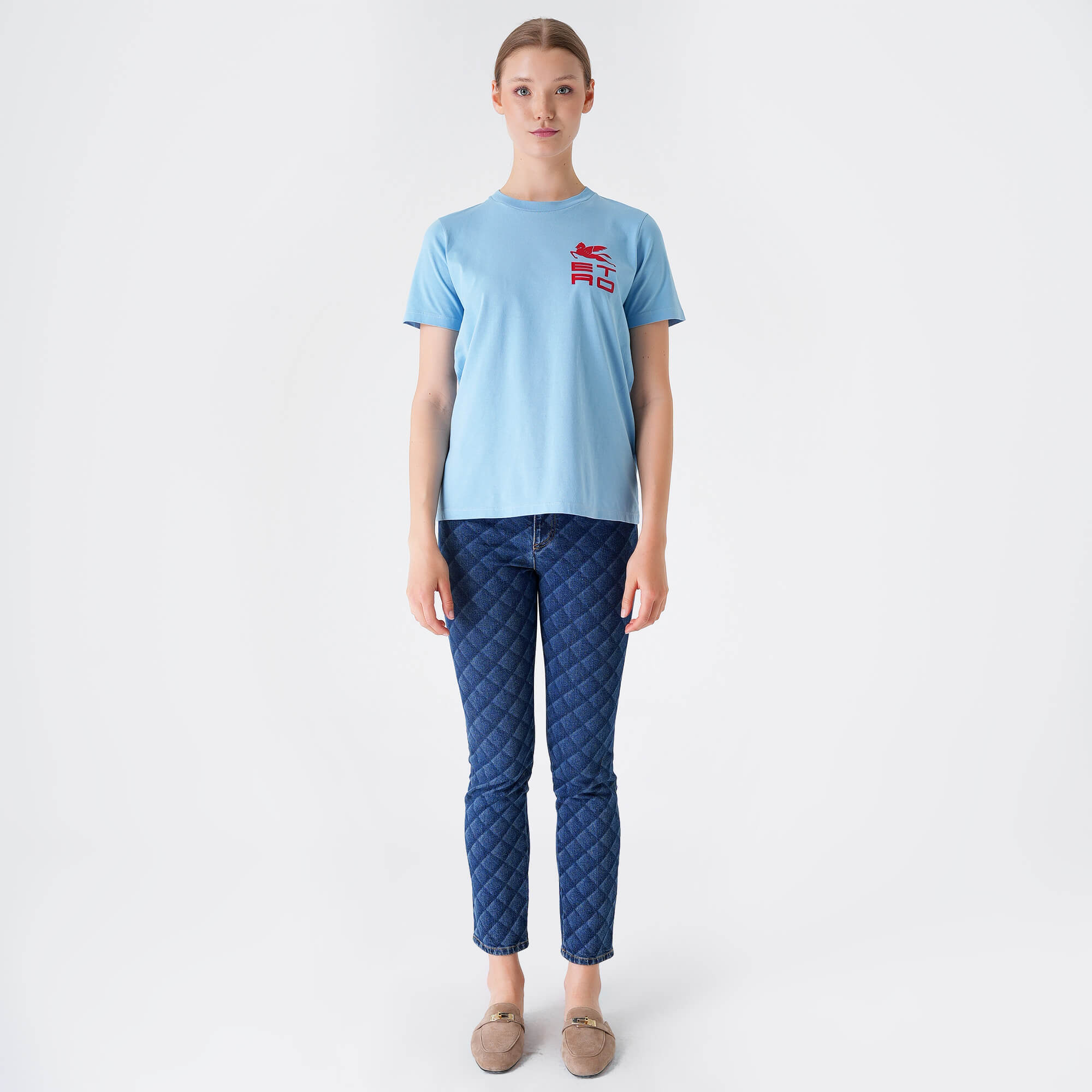 Etro - Blue Icon Logo Cotton T-shirt